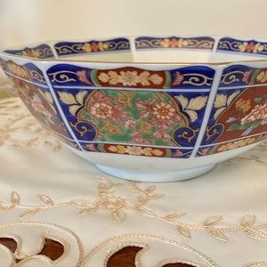 Vintage Japanese Octagon porcelain hand painted